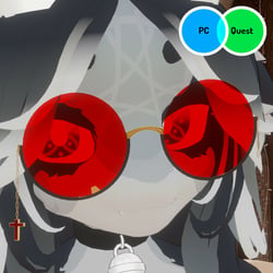 Half Round Glasses - VRChat Avatar Accessory