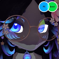 Rose Gold Round Glasses - VRChat Avatar Accessory