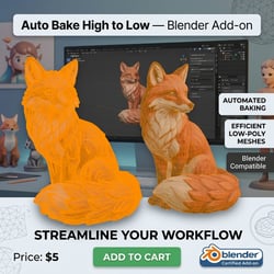 Auto Bake High to Low — Blender Add-on