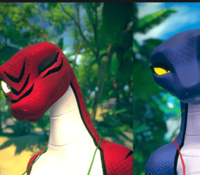 Lily the Snake Red & Blue