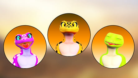 Gecko (VRChat 3D Model, VTuber Avatar)