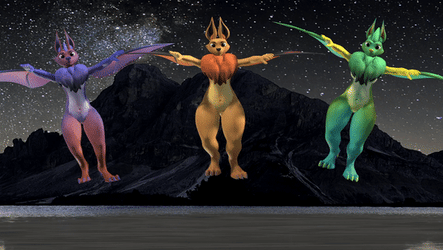 Bats (VRChat 3D Models, VTuber Avatar)