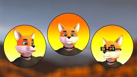 Foxes (VRChat 3D Model, VTuber Avatar)