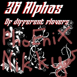 Flowers Alphas for Substance painter