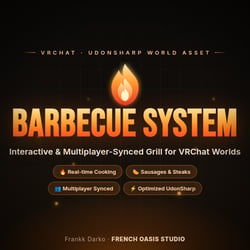 [VRChat Asset]  Barbecue System — Interactive Grill for VRChat