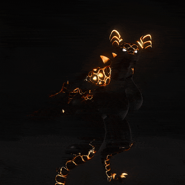 Radioactive Lizzy Deathclaw Decals & Emission