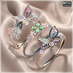 【Cavo's】ButterFly Ring(Set of 3)