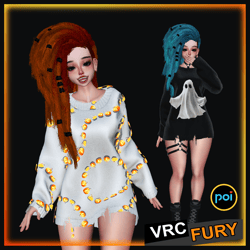 “Cozy Ghostie” Sweater | VRCFury Setup | AudioLink