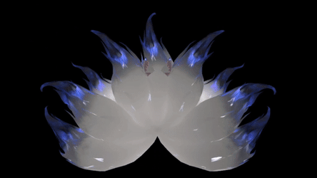 Nine-Tailed Kitsune Fox Tail & Ears for VRChat