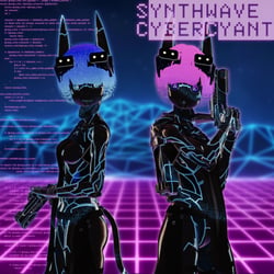 Synthwave CyberCyant - Cyant and Runyant Material and texture set
