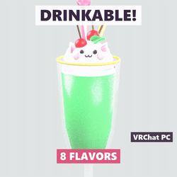 Drinkable Cat Cream Soda - 8 Flavors | VRChat Gimmick