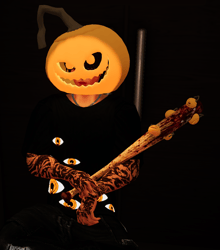 Pumkin Head and baseball bat HAPPYHALLOWEEN!!!!