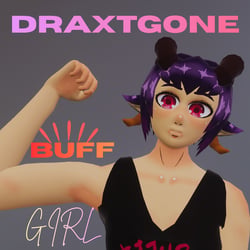 Draxtgone Buff Goth Girl [3D Original Avatar]