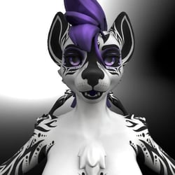 Monochromic Striped Yeen by Moonlightvixen