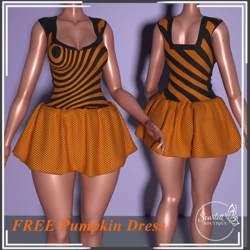 FREE Pumpkin Dress for Halloween (Rigged for VRBase EGirl)