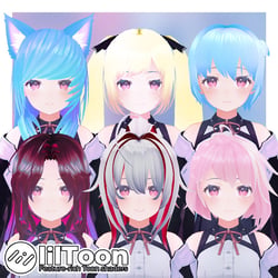 [For Kikyo] Hair Set Vol. 1 – 5 Styles Total! Modular Avatar Compatible