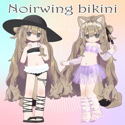 🎇On Sale🎇 [2 Swimwear Styles for VRC] Noirwing Bikini🦋🖤