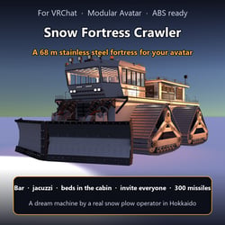 Snow Fortress Crawler - 68 m Rideable Stainless Fortress [Modular Avatar / ABS]