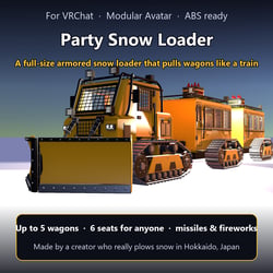 Party Snow Loader - Rideable Armored Loader with Wagons for Friends [Modular Avatar / ABS]