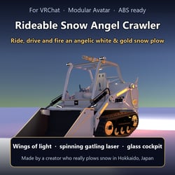 Rideable Snow Angel Crawler - Wings of Light & Gatling Laser [Modular Avatar / ABS]