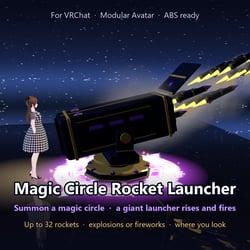 Magic Circle Rocket Launcher - Summon & Fire [Modular Avatar / ABS]