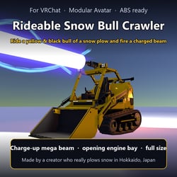 Rideable Snow Bull Crawler - Charged Particle Cannon [Modular Avatar / ABS]
