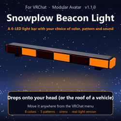 Snowplow Beacon Light - 6-LED Light Bar with Sirens [Modular Avatar]
