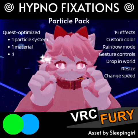 🟢🔵 Hypno Fixations particle pack -- Quest-compatible asset for VRChat