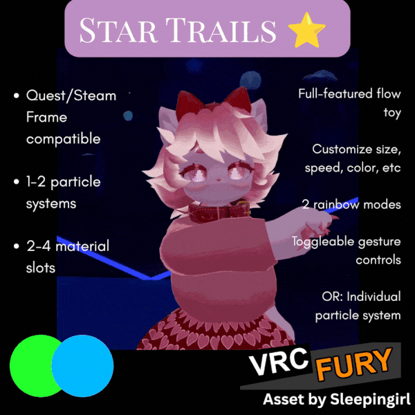 🟢🔵 Star Trails: Quest/Steam Frame compatible hypnotic flow toy  and particles