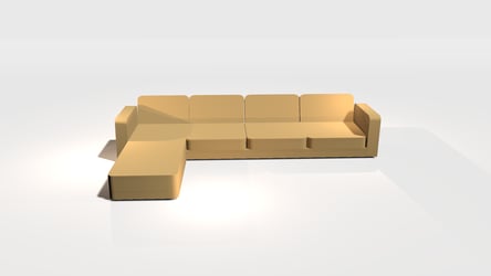 Simple L couch [VRChat world asset]