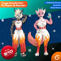 Yoga Outfit For Fluffgan & Nyxian | VRChat Clothing