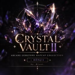 ✦ Crystal Vault II — Arcane Gemstone MatCap Collection + BONUS (31 MATCAPS)
