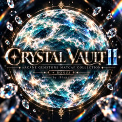 ✦ Crystal Vault II — Arcane Gemstone MatCap Collection + BONUS (31 MATCAPS)