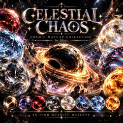 ✦ Celestial Chaos – Cosmic MatCap Collection ✦
