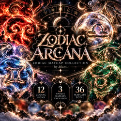 โฆ Zodiac Arcana โฆ Zodiac MatCap Collection