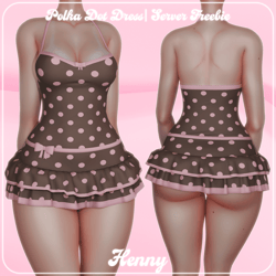 ˖ . ݁୨୧ Polka Dot Dress | Server Freebie! ୨୧. ݁₊