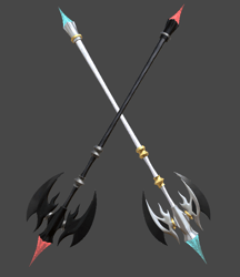 Black and White Battle Axe / Vrchat Asset