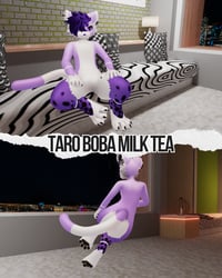 Taro Boba Milk Tea - Mayu Texture PNGs