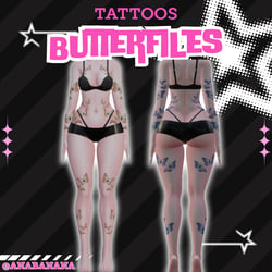 (J:)π¦ Butterflies Tatts | Vrbase Egirl