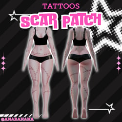 (J:)๐ฉน Scar Patch Tatts | Vrbase Egirl