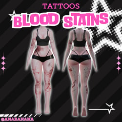 (J:)๐ฉธ Blood Stains Tatts | Vrbase Egirl