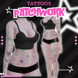 (J:)π§΅ Patchwork Tatts | Vrbase Egirl