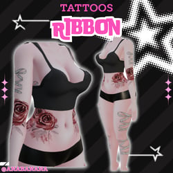 (J:)🎀 Ribbon Tatts | Vrbase Egirl