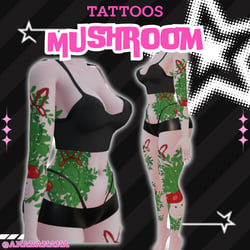 (J:)🍄 Mushroom Tatts | Vrbase Egirl
