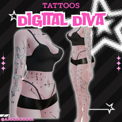 (J:)🤖 Digital Diva Tatts | Vrbase Egirl