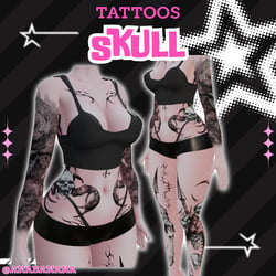 (J:)💀 Skull Tatts | Vrbase Egirl