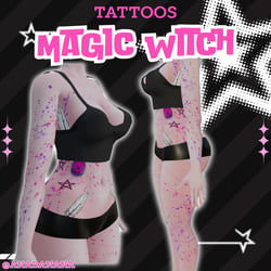 (J:)🧙♀️ Magic Witch Tatts | Vrbase Egirl