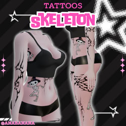 (J:)💀 Skeleton Tatts | Vrbase Egirl