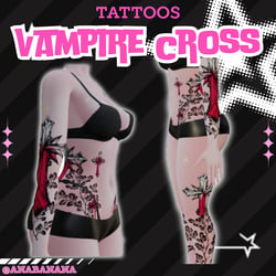 (J:)π§ Vampire Cross Tatts | Vrbase Egirl