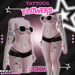 (J:)🌼 Comm Flowers Tatts | Vrbase Egirl